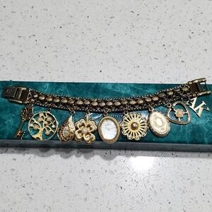 Anne Klein Charm Watch Bracelet L👀K *** READ ***